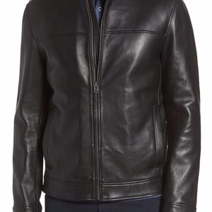 cole haan mens leather jacket